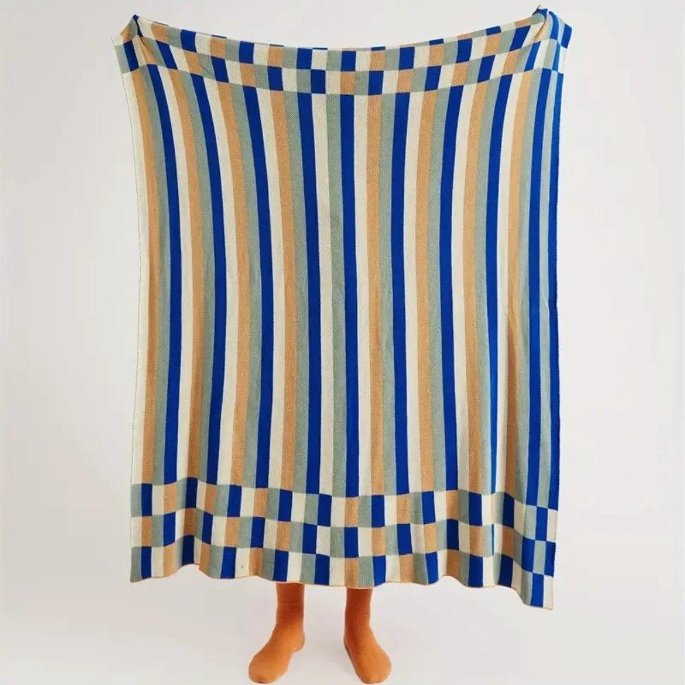 Nordica Stripes Breathable Cotton Blanket by Casa & Beyond