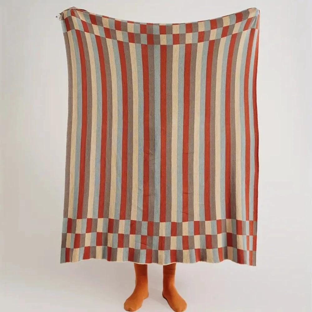 Nordica Stripes Breathable Cotton Blanket by Casa & Beyond