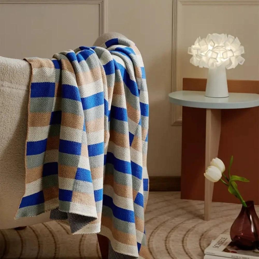 Nordica Stripes Breathable Cotton Blanket by Casa & Beyond