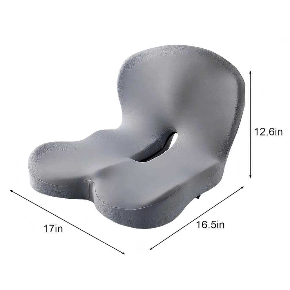 All-in-One Orthopedic Memory Foam Seat - Cushion Seat and Back Cushion for Pain Relief and Comfort by BowLift