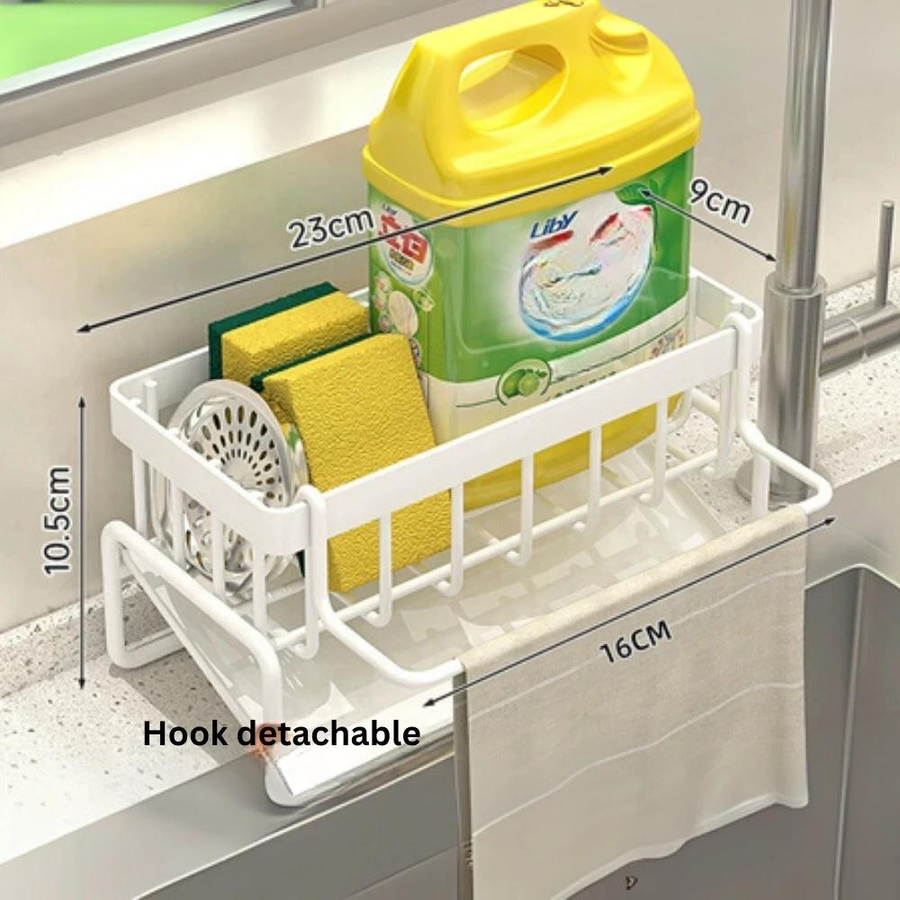 All-in-One Sponge Soap Cloth Self-Draining Rack by Casa & Beyond