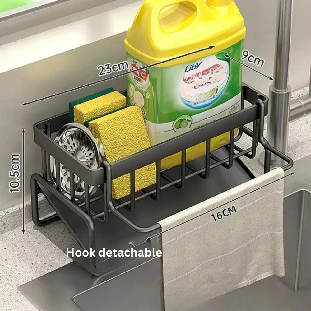 All-in-One Sponge Soap Cloth Self-Draining Rack by Casa & Beyond
