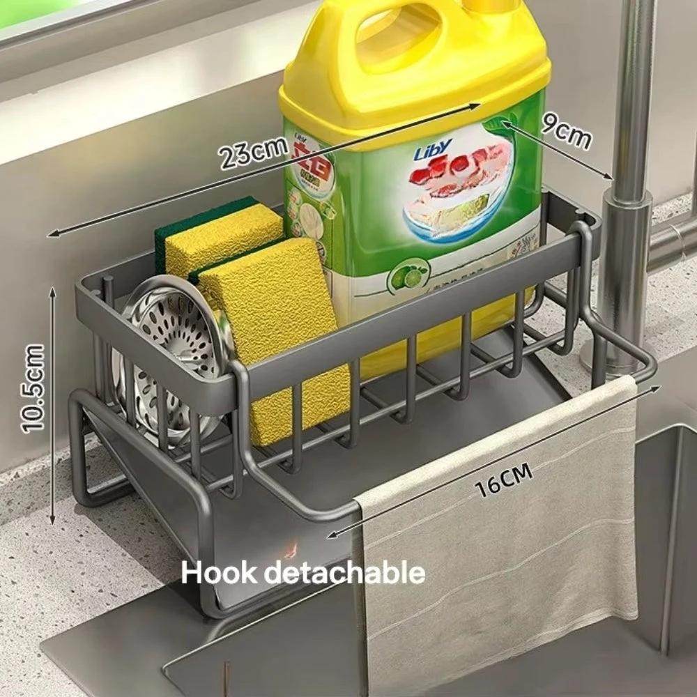All-in-One Sponge Soap Cloth Self-Draining Rack by Casa & Beyond