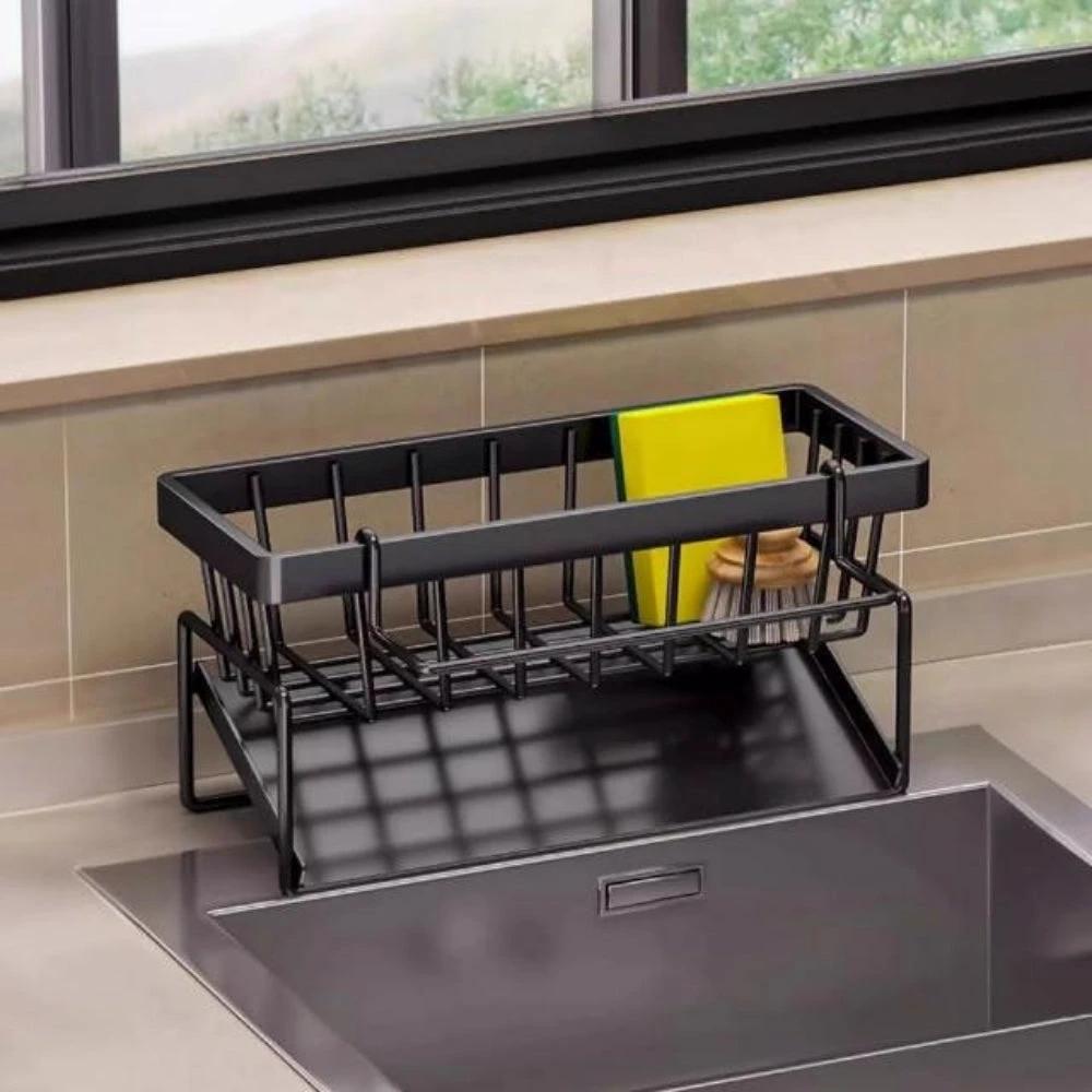 All-in-One Sponge Soap Cloth Self-Draining Rack by Casa & Beyond