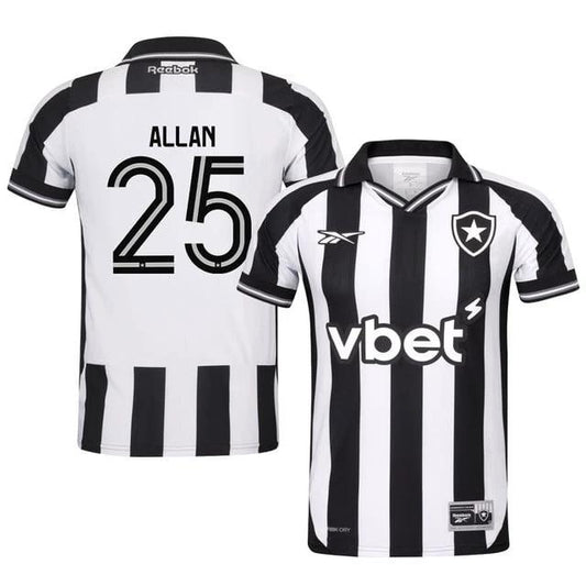 Allan #25 Botafogo 2025-26 Home Jersey – Black White by Soccer Jersey