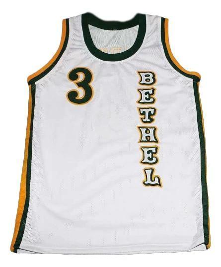 Allen Iverson Jersey #3 Bethel High School Basketball Sewn White by My store basketball