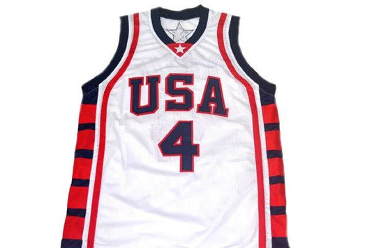 Allen Iverson #4 Team USA New Basketball Jersey White by My store basketball