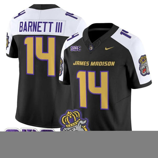 Alonza Barnett III Jersey #14 James Madison Dukes 2025 Vapor Limited Stitched by My Store NCAA Football Jerseys