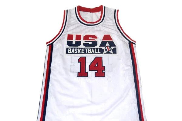 Alonzo Mourning Jersey #14 Team USA Basketball White by My store basketball