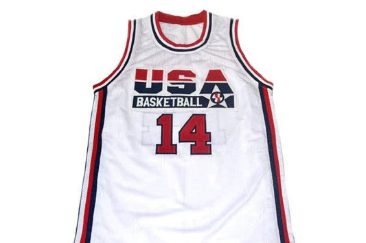 Alonzo Mourning Jersey #14 Team USA Basketball White by My store basketball