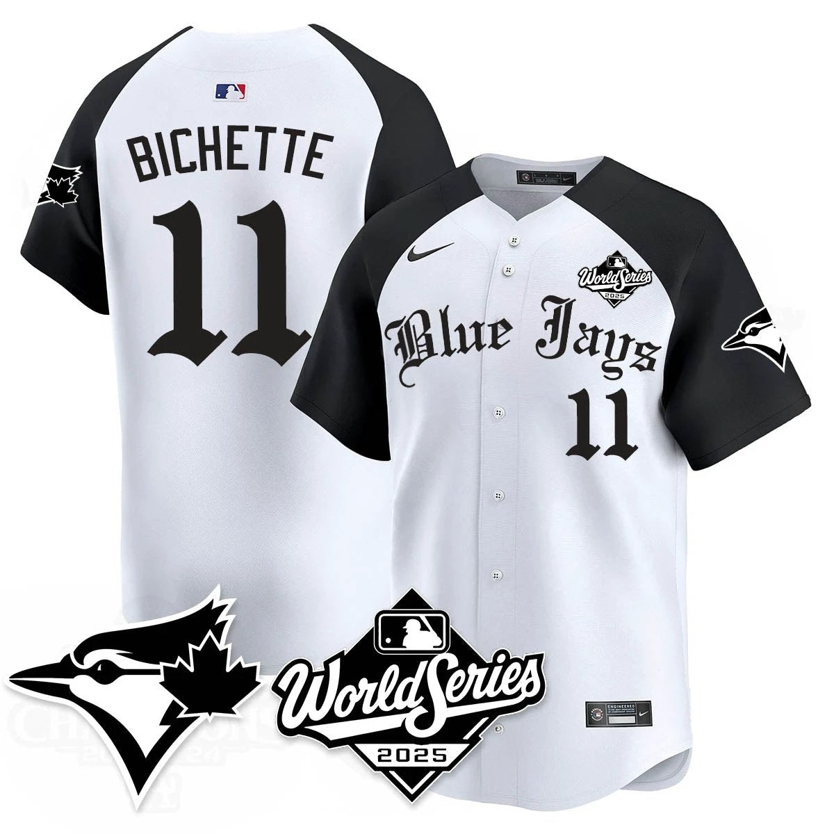 Toronto Blue Jays Gothic 2025 World Series Jersey - All Stitched by Toronto Blue Jays