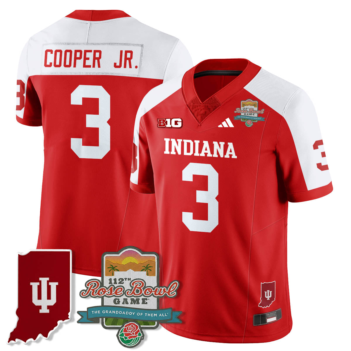 IND Vapor Limited Football Jersey - Rose Bowl 112th by Indiana Hoosiers