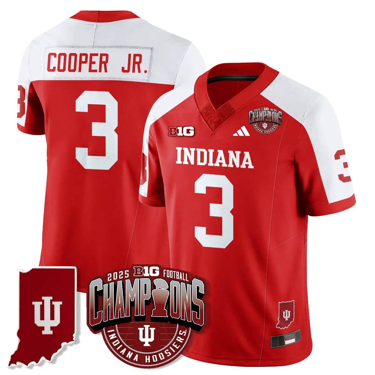 IND Vapor Limited Football Jersey - Big 10 Champions by Indiana Hoosiers