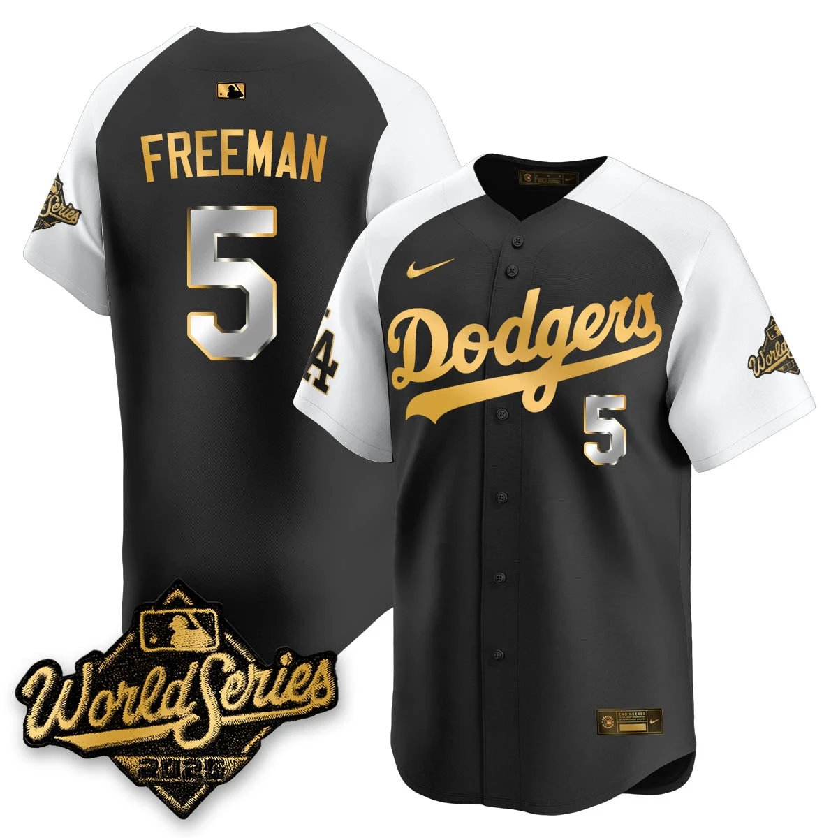 Los Angeles Dodgers 2025 World Series Gold Jersey - All Stitched by Los Angeles Dodgers