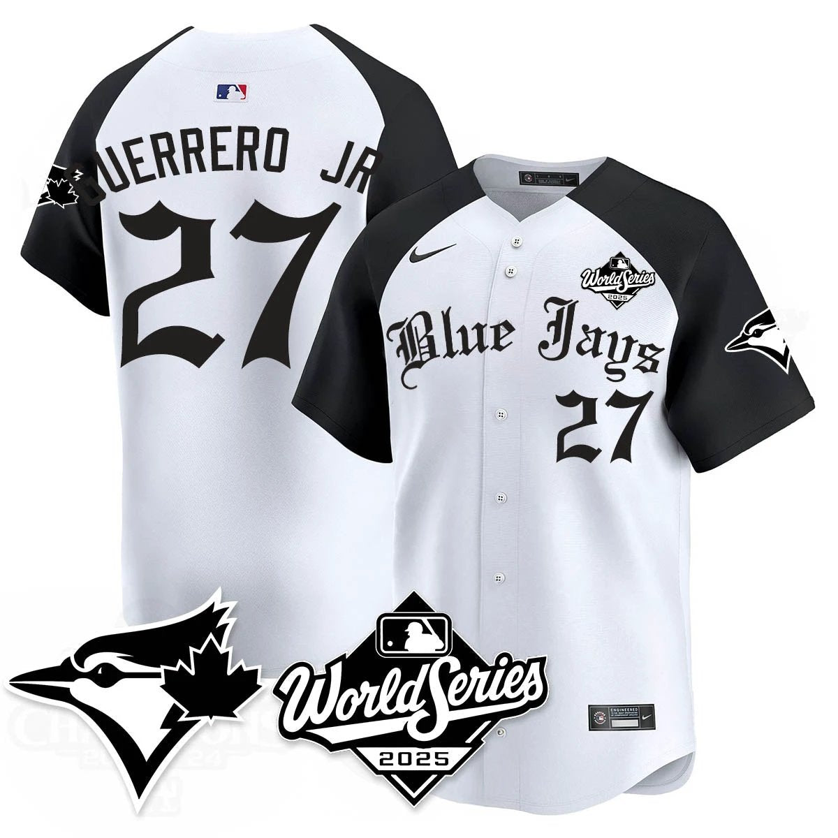 Toronto Blue Jays Gothic 2025 World Series Jersey - All Stitched by Toronto Blue Jays