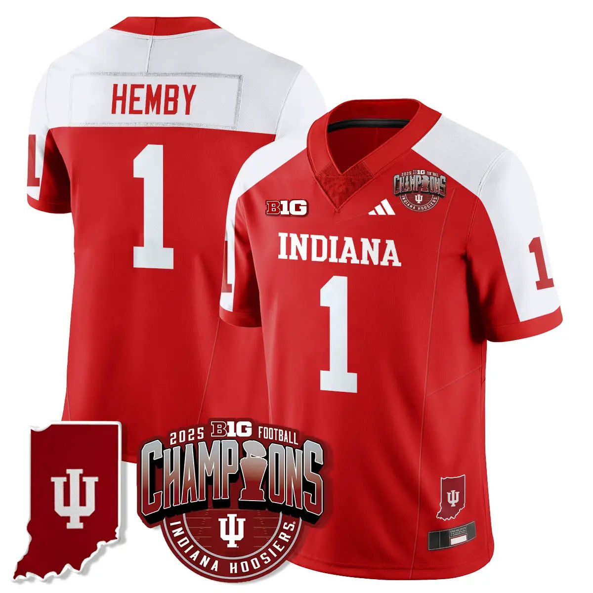 IND Vapor Limited Football Jersey - Big 10 Champions by Indiana Hoosiers