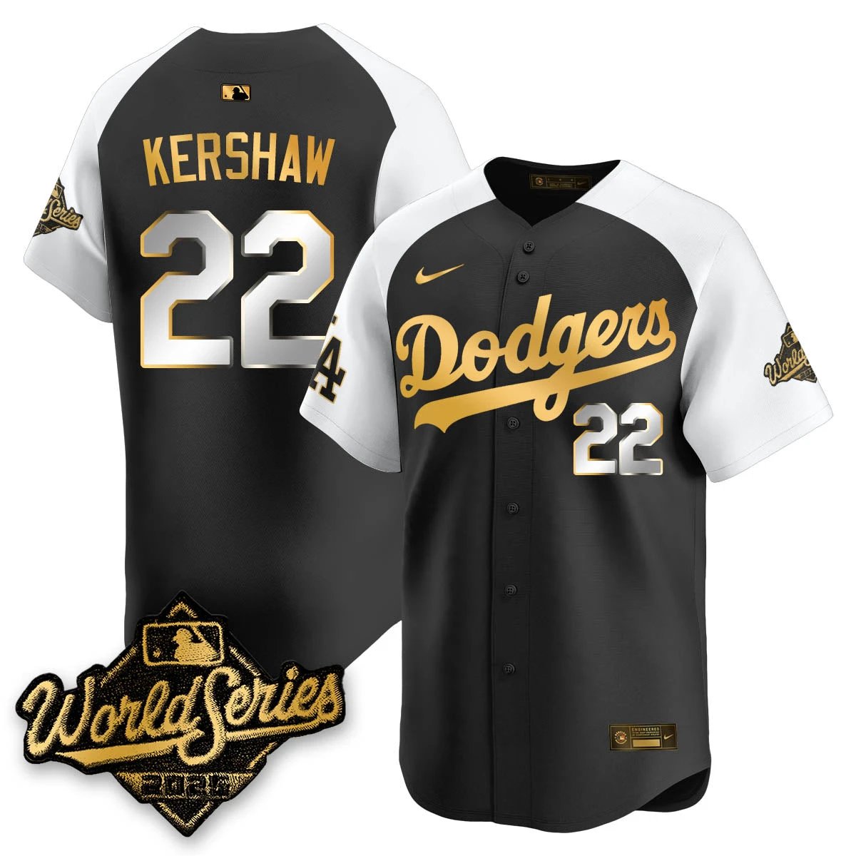 Los Angeles Dodgers 2025 World Series Gold Jersey - All Stitched by Los Angeles Dodgers
