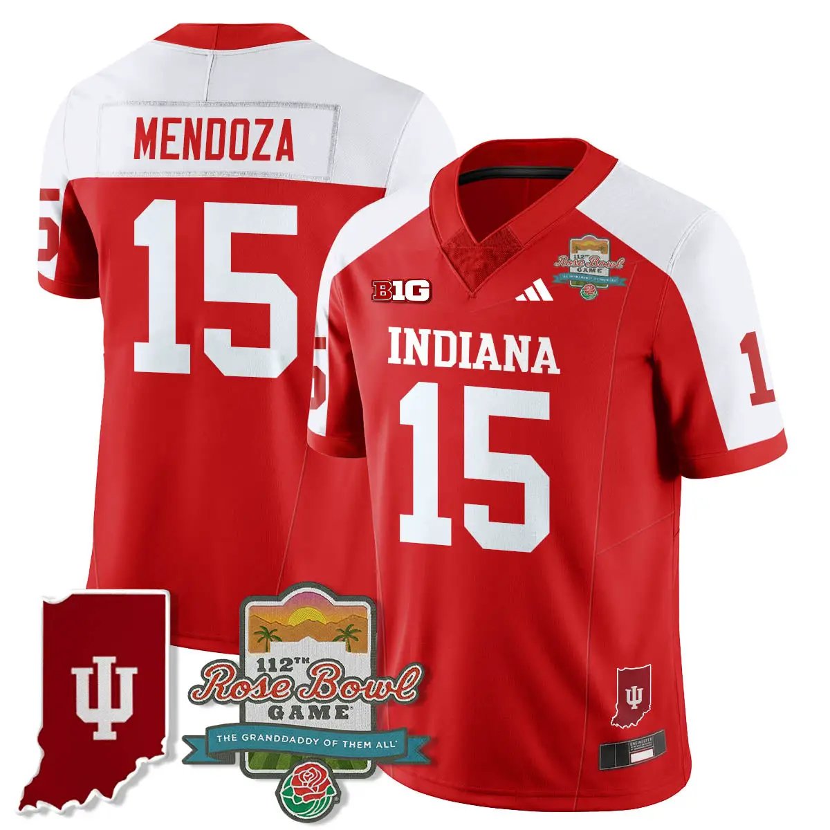 IND Vapor Limited Football Jersey - Rose Bowl 112th by Indiana Hoosiers