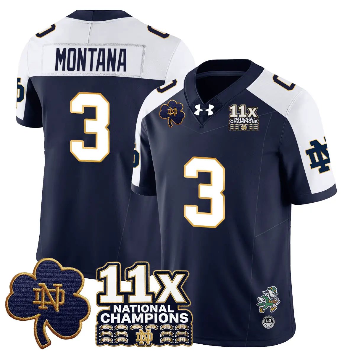 ND 11x-Time National Champions Vapor Limited Jersey by Notre Dame Fighting Irish