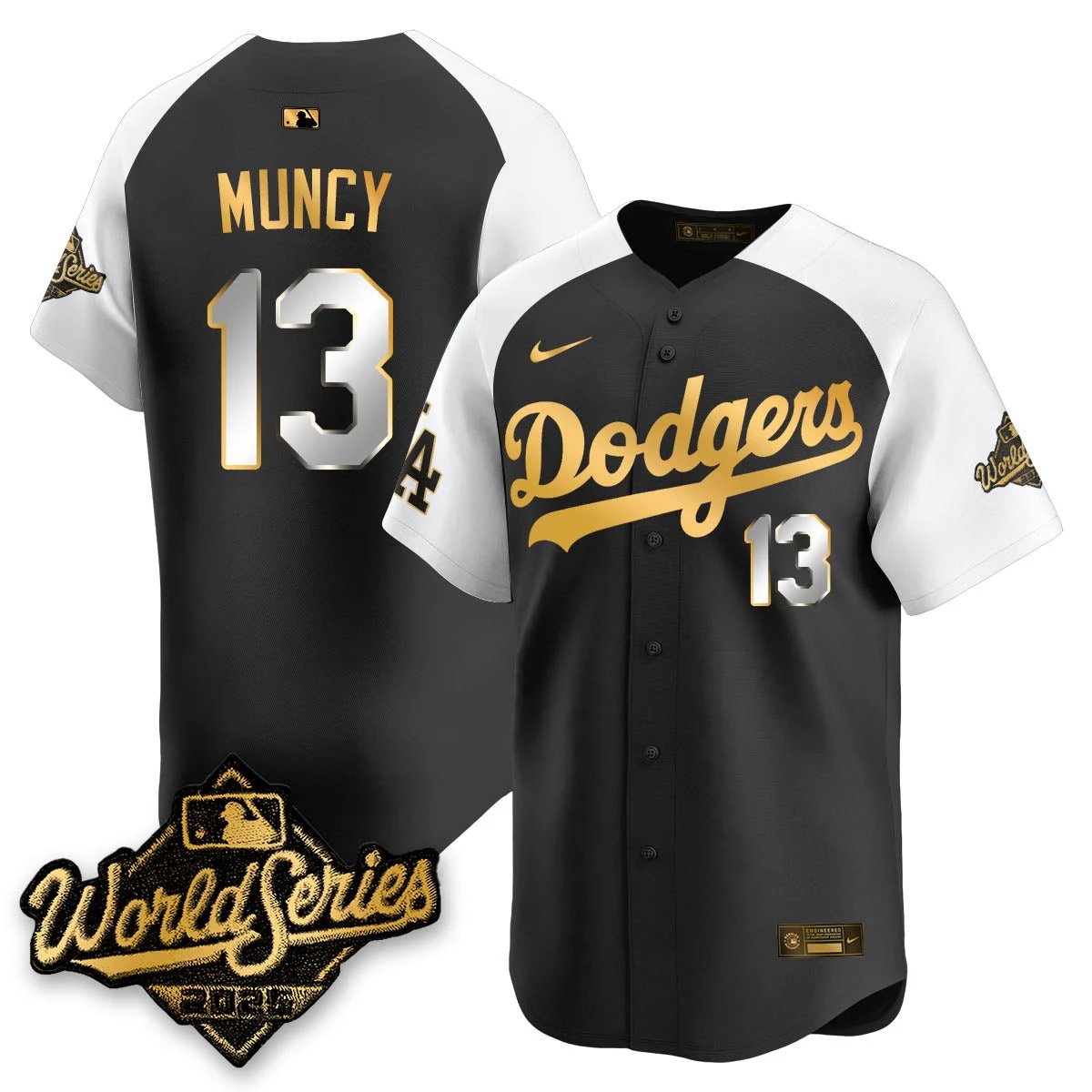 Los Angeles Dodgers 2025 World Series Gold Jersey - All Stitched by Los Angeles Dodgers
