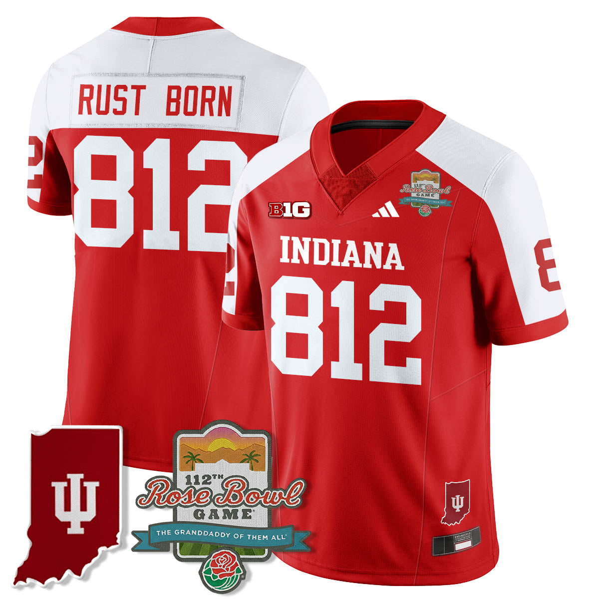 IND Vapor Limited Football Jersey - Rose Bowl 112th by Indiana Hoosiers