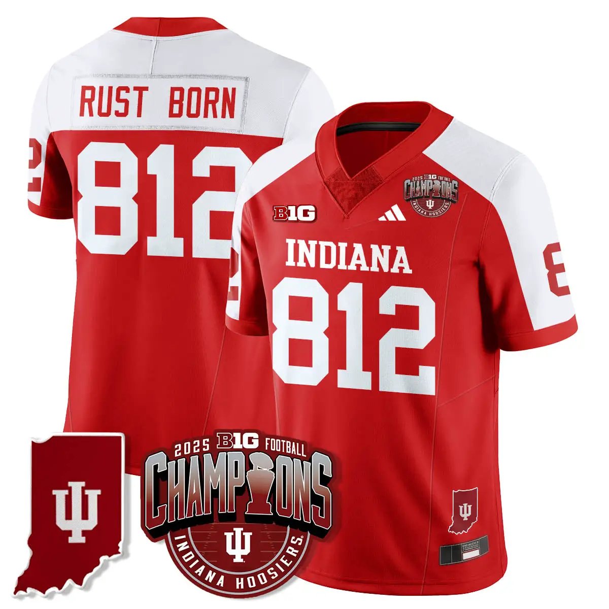 IND Vapor Limited Football Jersey - Big 10 Champions by Indiana Hoosiers