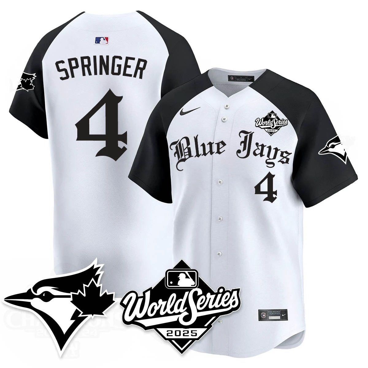 Toronto Blue Jays Gothic 2025 World Series Jersey - All Stitched by Toronto Blue Jays