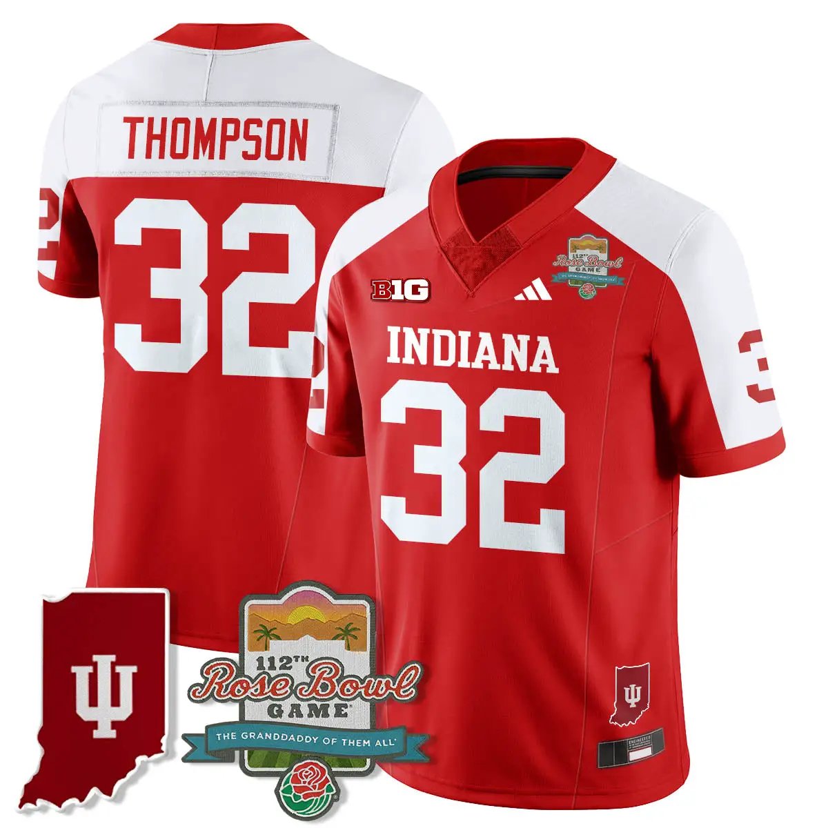 IND Vapor Limited Football Jersey - Rose Bowl 112th by Indiana Hoosiers