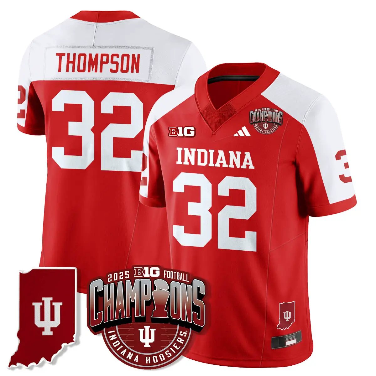 IND Vapor Limited Football Jersey - Big 10 Champions by Indiana Hoosiers