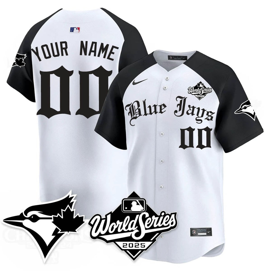 Toronto Blue Jays Gothic 2025 World Series Jersey - All Stitched by Toronto Blue Jays
