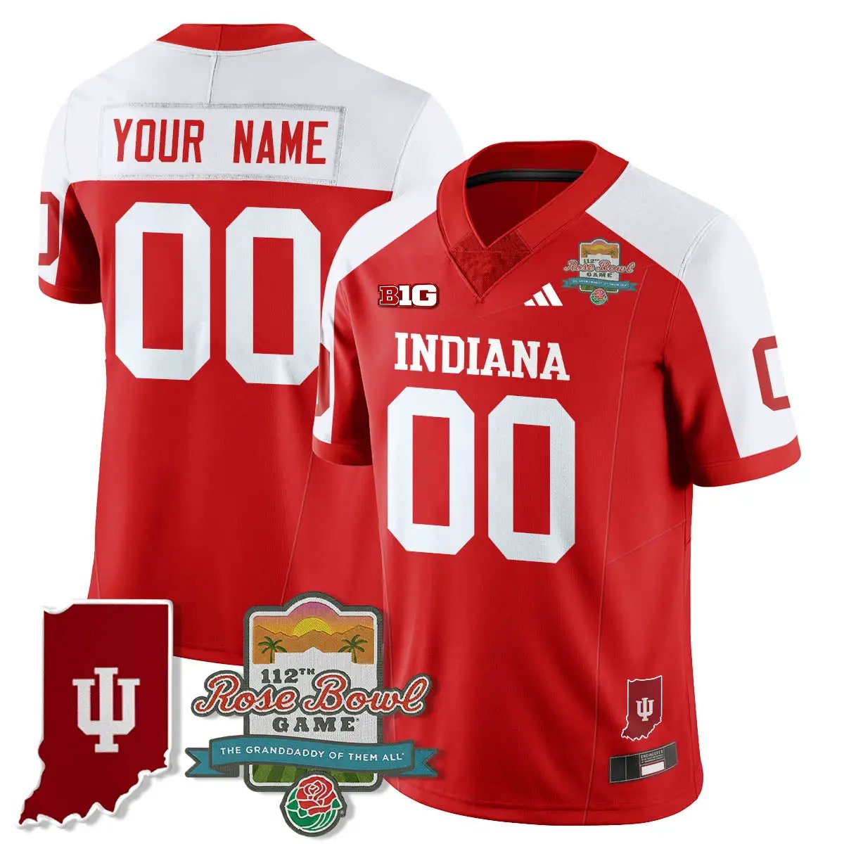 IND Vapor Limited Football Custom Jersey - Rose Bowl 112th by Indiana Hoosiers