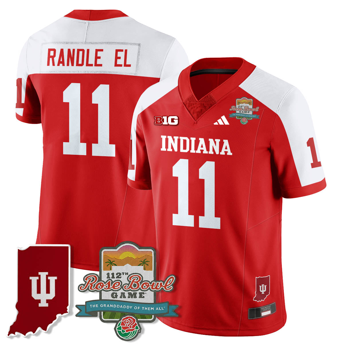 IND Vapor Limited Football Jersey - Rose Bowl 112th by Indiana Hoosiers