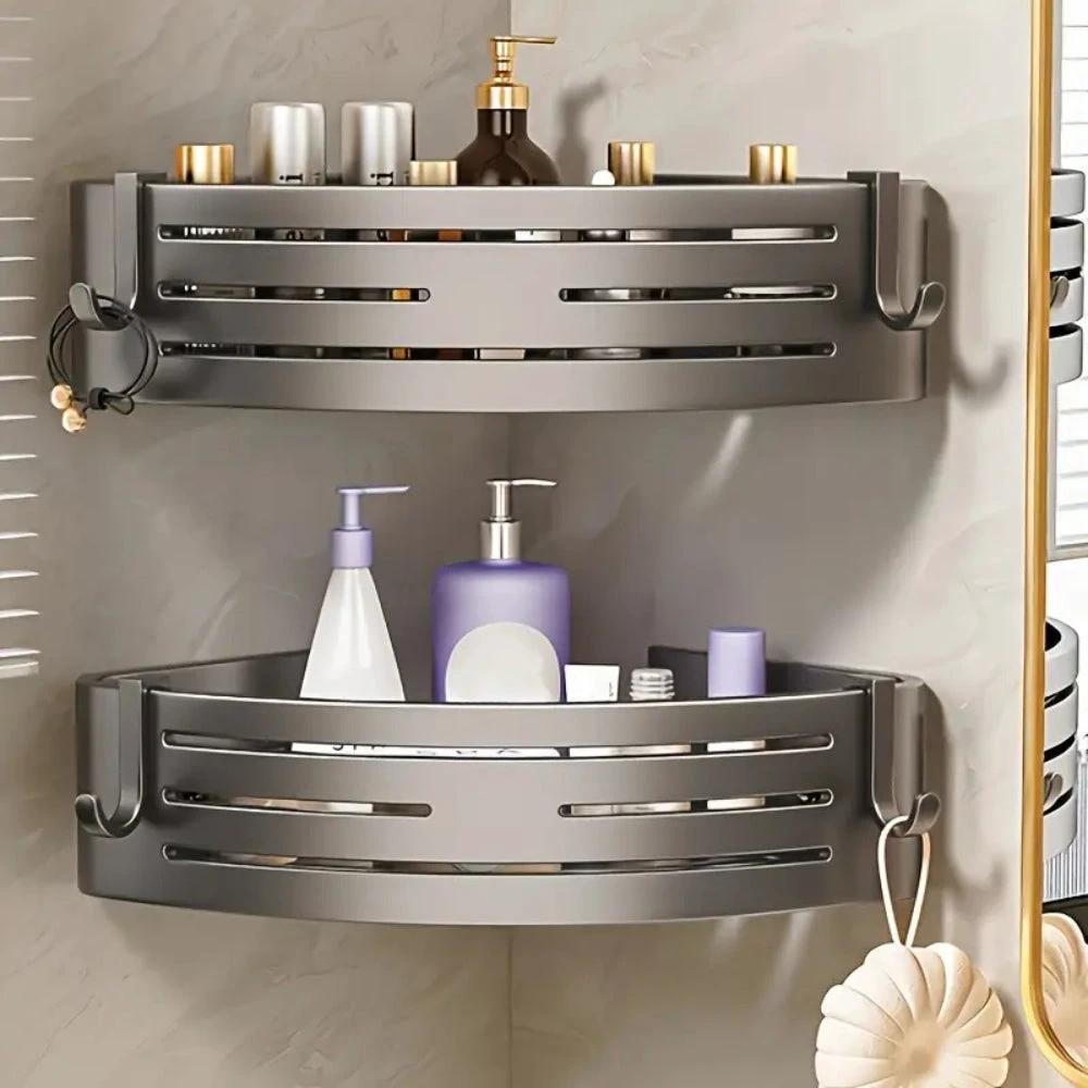 Aluminum Corner Shower Caddy Rack by Casa & Beyond