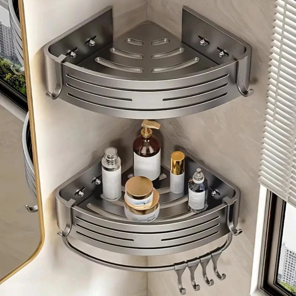 Aluminum Corner Shower Caddy Rack by Casa & Beyond