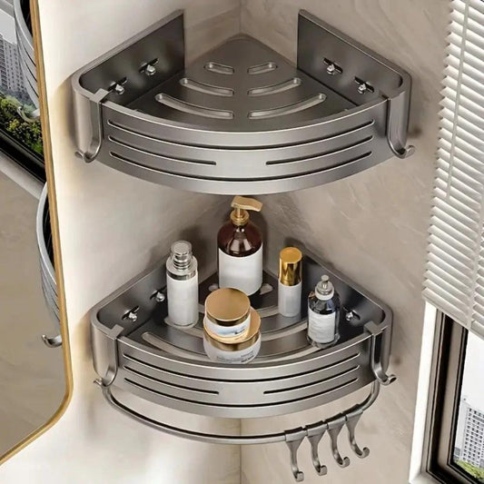 Aluminum Corner Shower Caddy Rack by Casa & Beyond