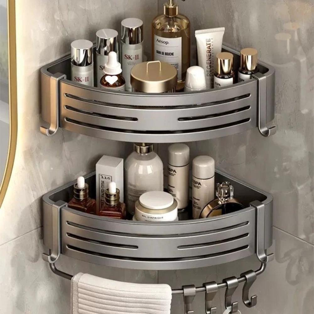 Aluminum Corner Shower Caddy Rack by Casa & Beyond