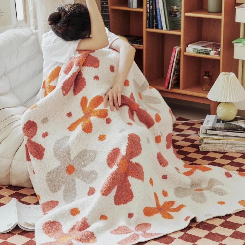 Alvian Floral Soft Knit Throw Blanket by Casa & Beyond