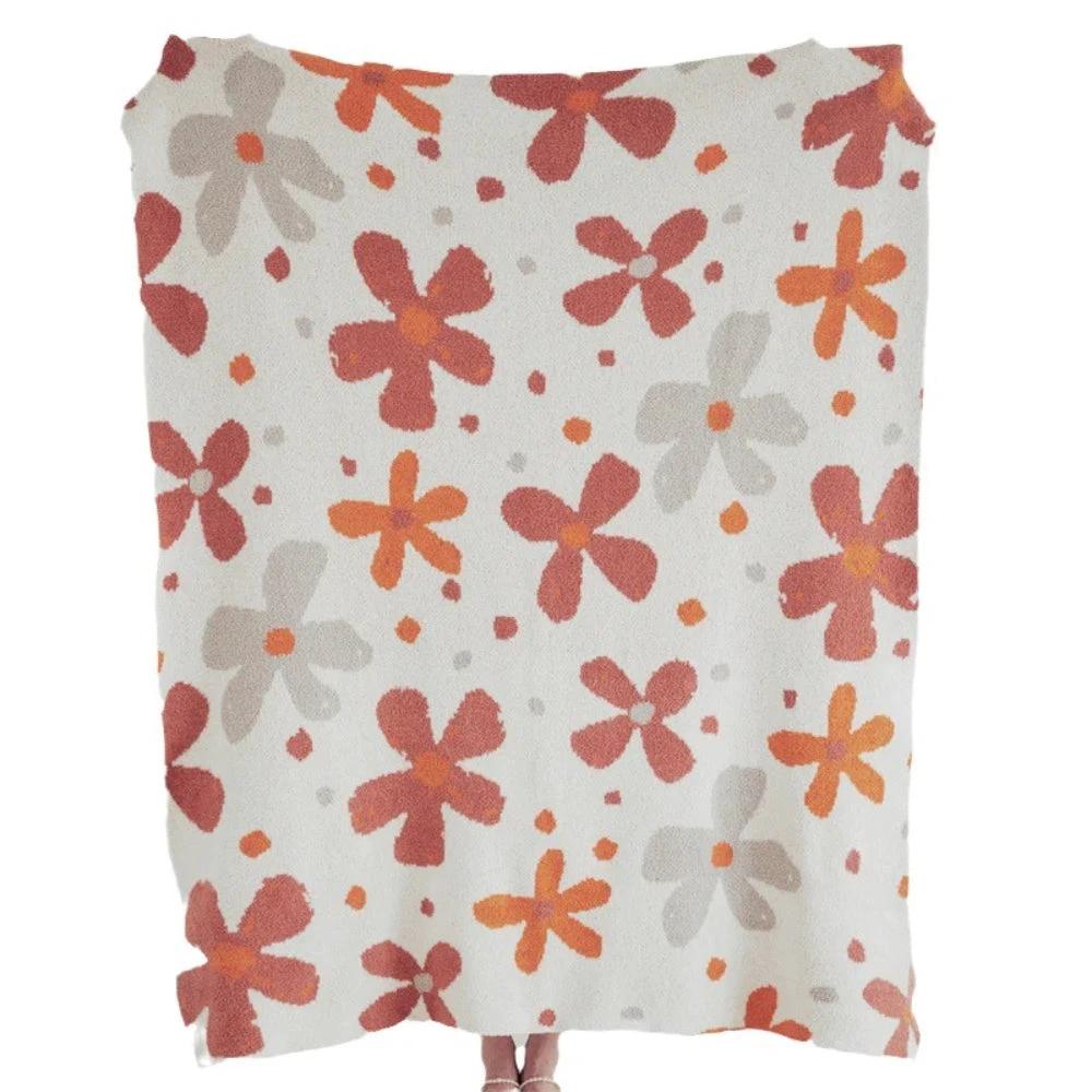 Alvian Floral Soft Knit Throw Blanket by Casa & Beyond
