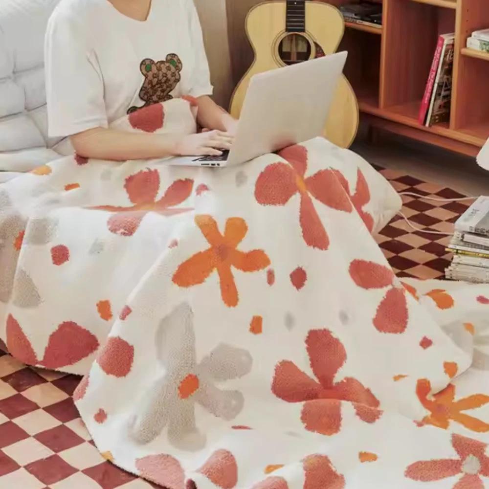Alvian Floral Soft Knit Throw Blanket by Casa & Beyond
