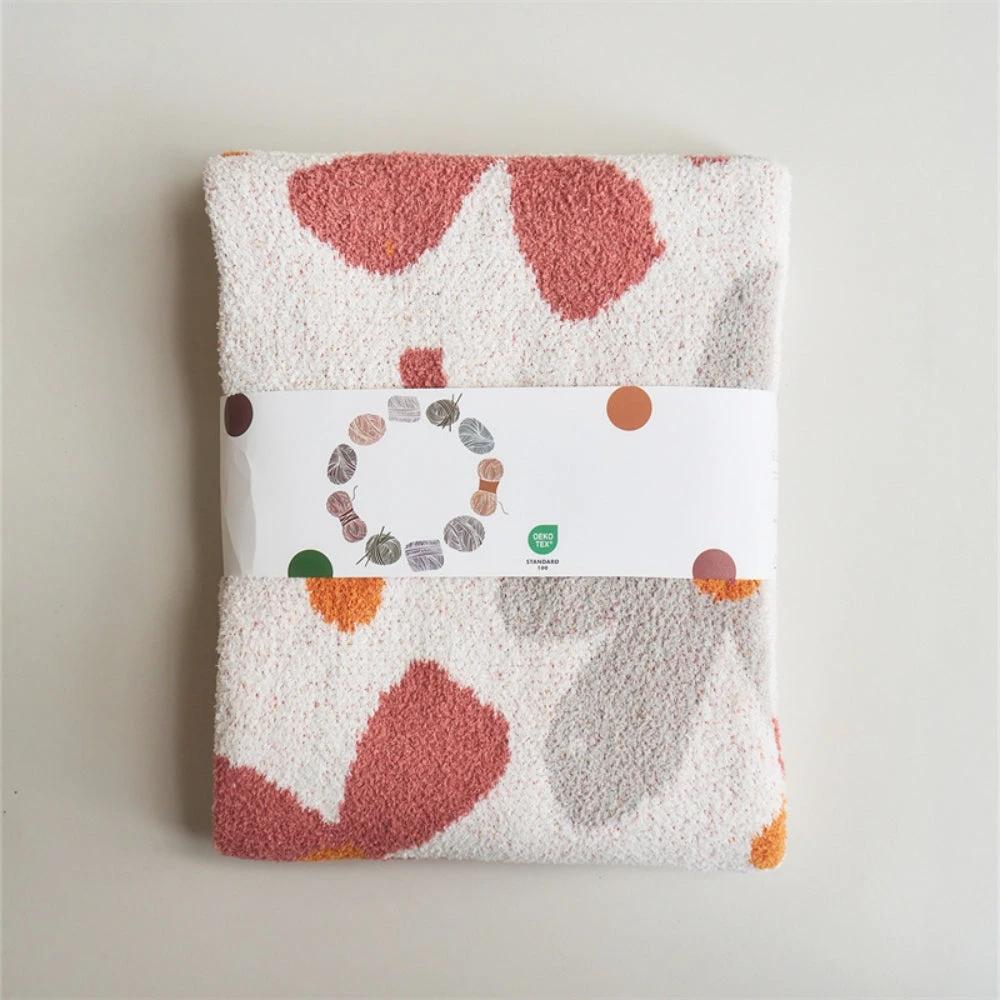 Alvian Floral Soft Knit Throw Blanket by Casa & Beyond