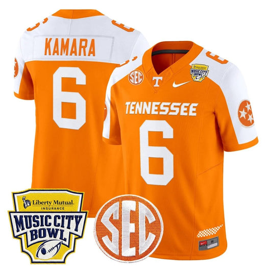 Alvin Kamara Jersey #6 Tennessee Vols 2025 Music City Bowl Stitched Orange Alternate by NCAA Football Jersey