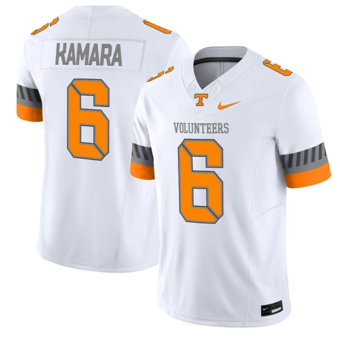 Alvin Kamara Jersey #6 Tennessee Vols 2025 Smokey Grey Series Stitched White by NCAA Football Jersey