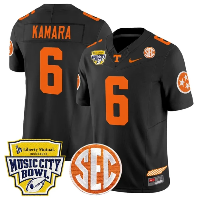 Alvin Kamara Jersey #6 Tennessee Vols 2025 Music City Bowl Stitched by My Store NCAA Football Jerseys