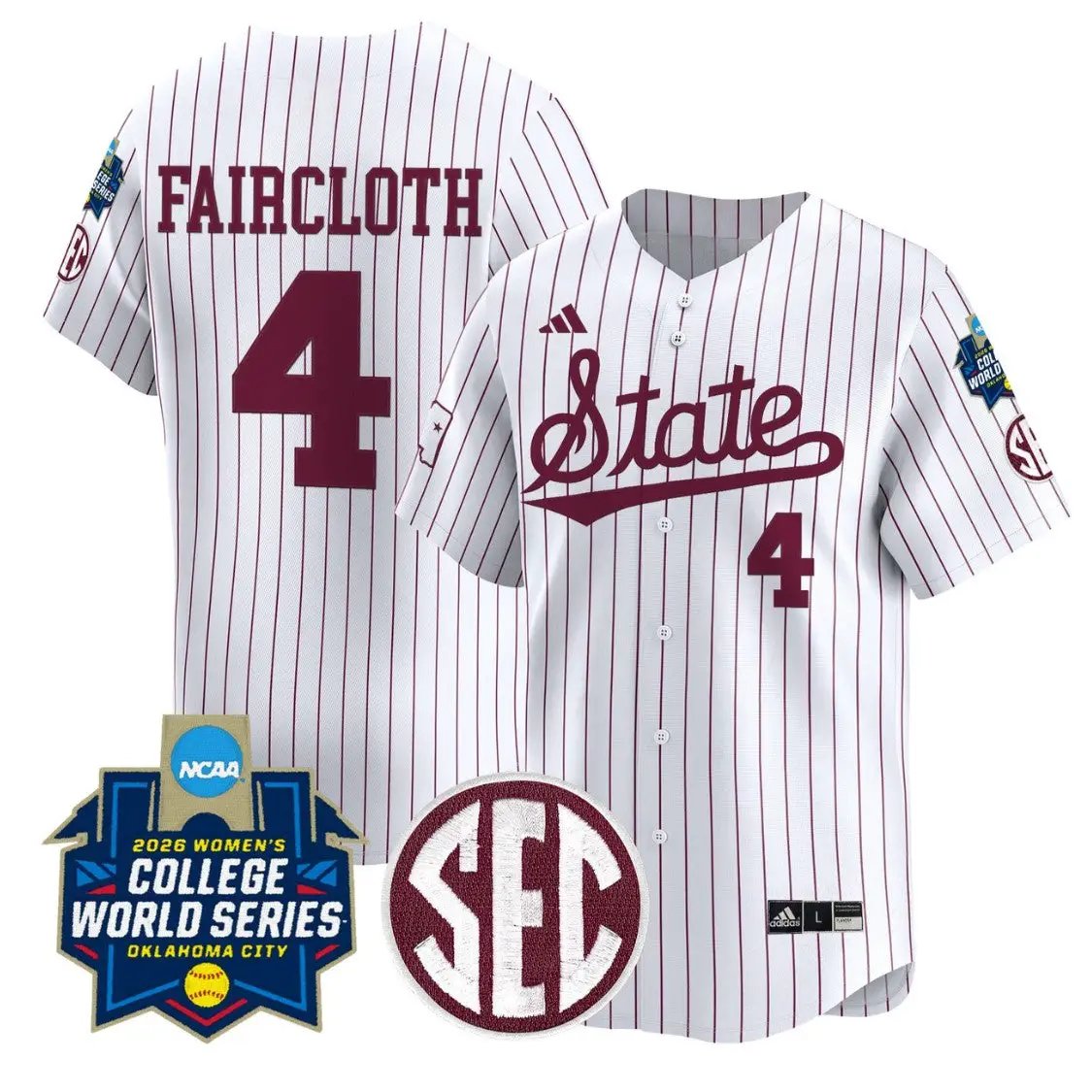 Alyssa Faircloth Jersey #4 State Softball 2026 World Series Stitched by My Store
