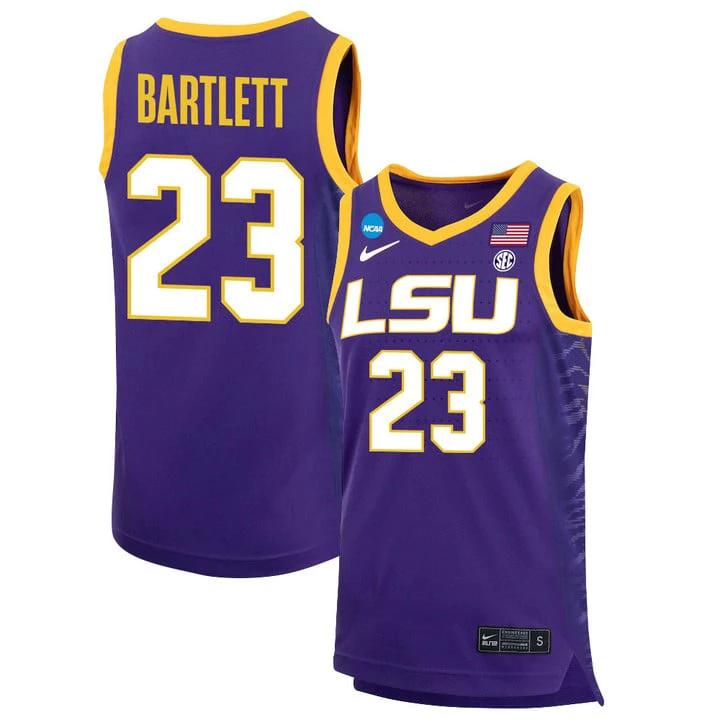 Amani Bartlett Jersey LSU Tigers Basketball 2023 NCAA College Purple #23 by My store basketball