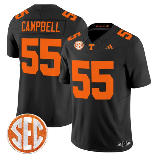 Amare Campbell Jersey #55 Tennessee Vols 2026 Vapor Limited Stitched by My Store NCAA Football Jerseys