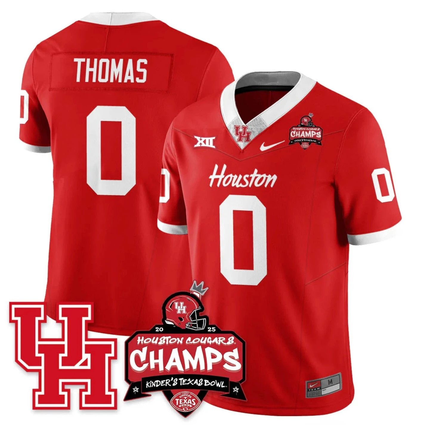 Amare Thomas Jersey #0 Houston Cougar 2025 Texas Bowl Champions Stitched by My Store NCAA Football Jerseys