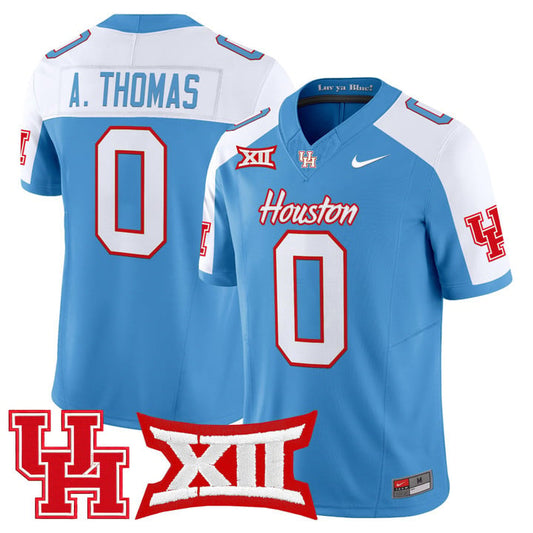 Amare Thomas Jersey #0 Houston Cougars 2025 Oilers Inspired Stitched by My Store NCAA Football Jerseys