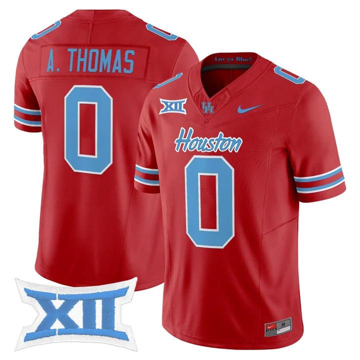 Amare Thomas Jersey #0 Houston Cougars 2025 Oilers Inspired Stitched by My Store NCAA Football Jerseys