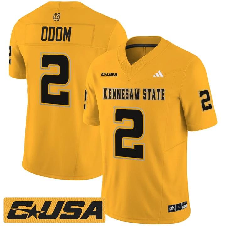 Amari Odom Jersey #2 Kennesaw State Owls 2025 Vapor Limited Stitched by My Store NCAA Football Jerseys